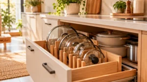 Cómo organizar tapas de ollas sin ocupar demasiado espacio