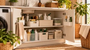 Cómo organizar los productos de limpieza de forma segura y práctica